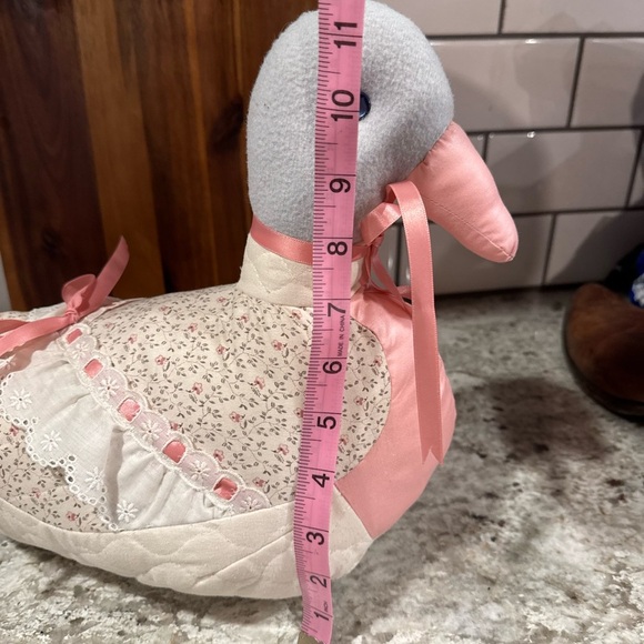 Vintage Farmhouse Quilted Mallard Duck Door Stopper Weighted Bottom - Picture 9 of 9